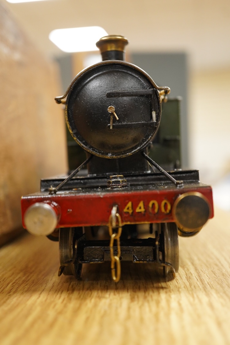 A Gauge One live steam GWR 2-6-2T Prairie Tank locomotive, 4400, spirit fired pot boiler with two cylinders and slip eccentric valve gear, understood to have been built by the late John van Riemsdijk using O gauge Basset